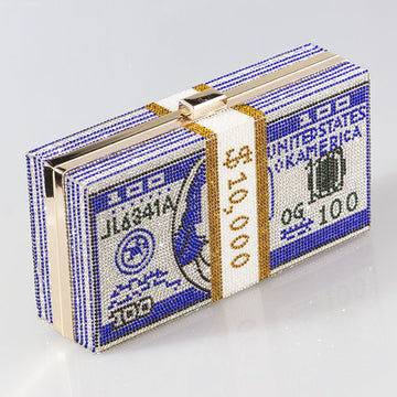 Luxury Bling Money Stack Clutch