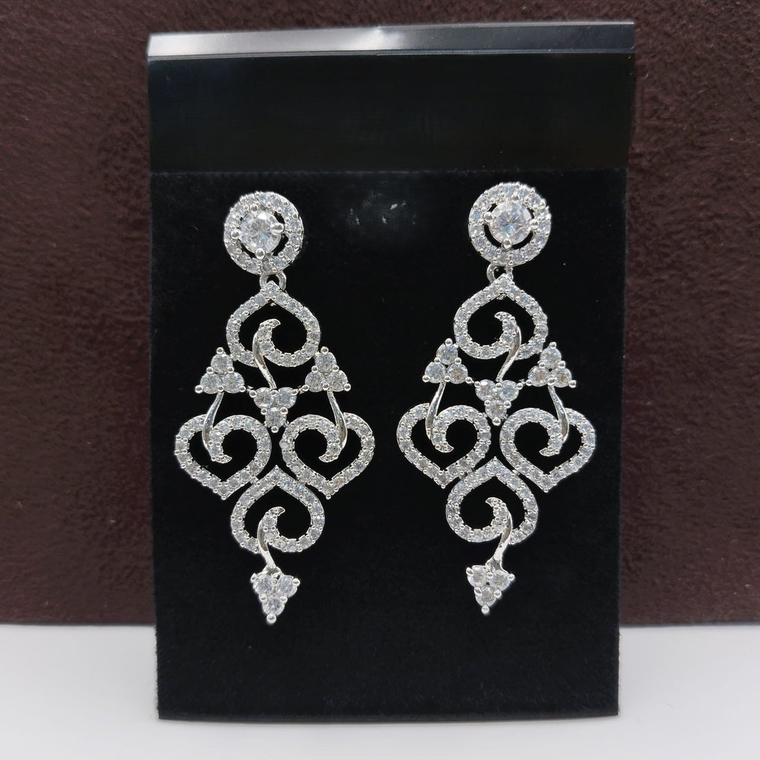 Luxury American Diamond Gold Plated Designer Dangler Earrings for Women & Girls – Stylish Party and Wedding Wear Jewelry