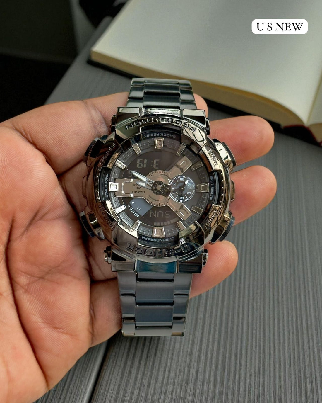 “Men’s Premium Digital-Analog Sports Watch | Shock Resistant | Metal Strap | Multi-Function Heavy Duty Watch