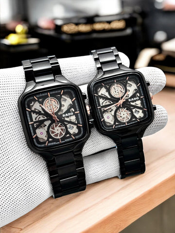 Rado True Square Automatic Open Heart High-Tech Black Watch
