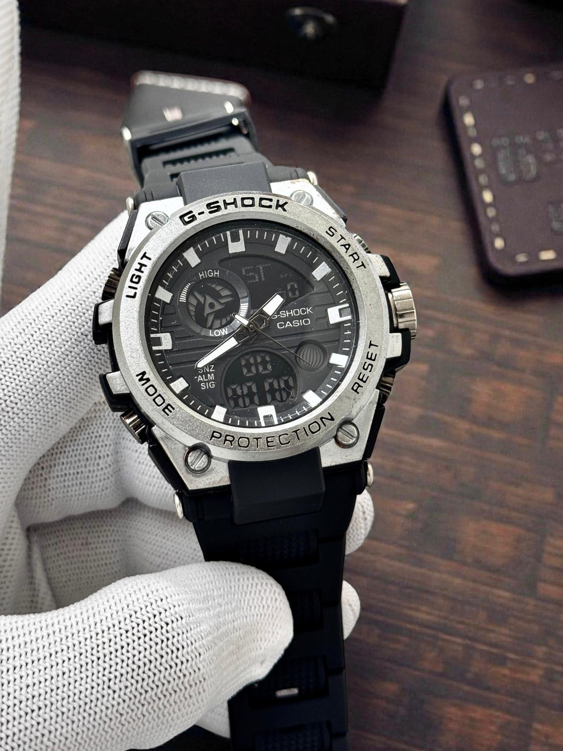 Men’s Analog-Digital Sports Watch – G-Shock Style | Shock Resistant Look | Alarm | Stopwatch | LED Light