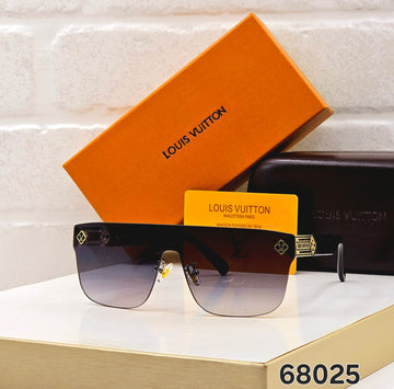 Men’s Luxury Rimless Sunglasses – LV Style | Gradient Lens Designer Look