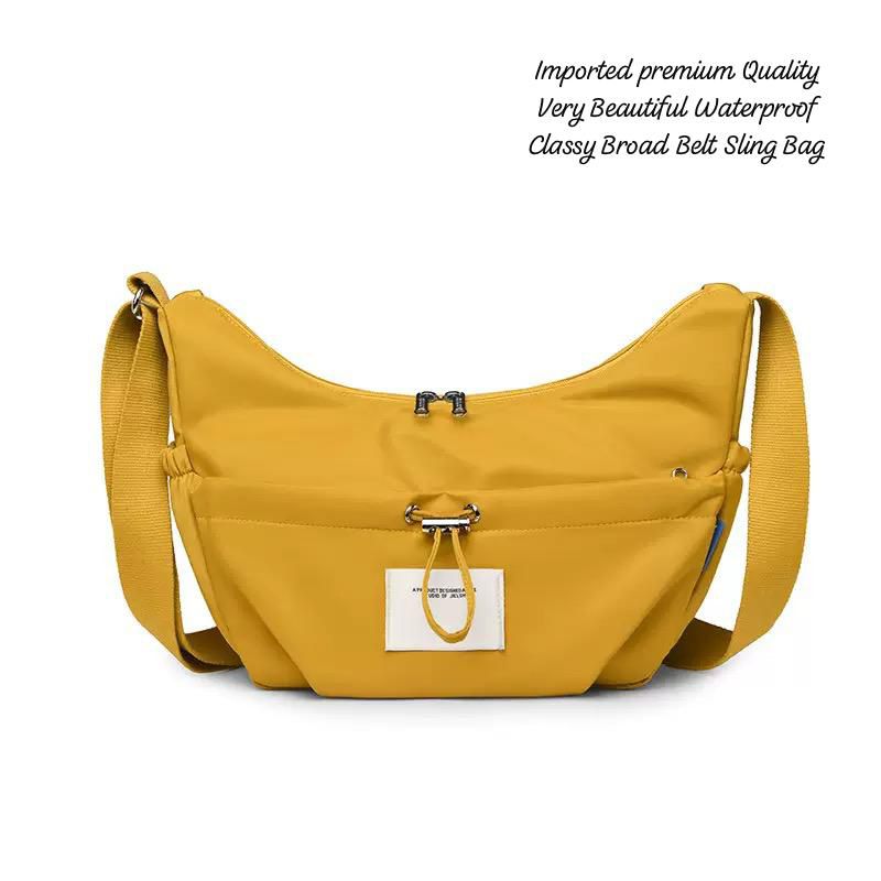 imported premium Quality Very Beautiful & Classy Waterproof Broad Belt Sling Bag