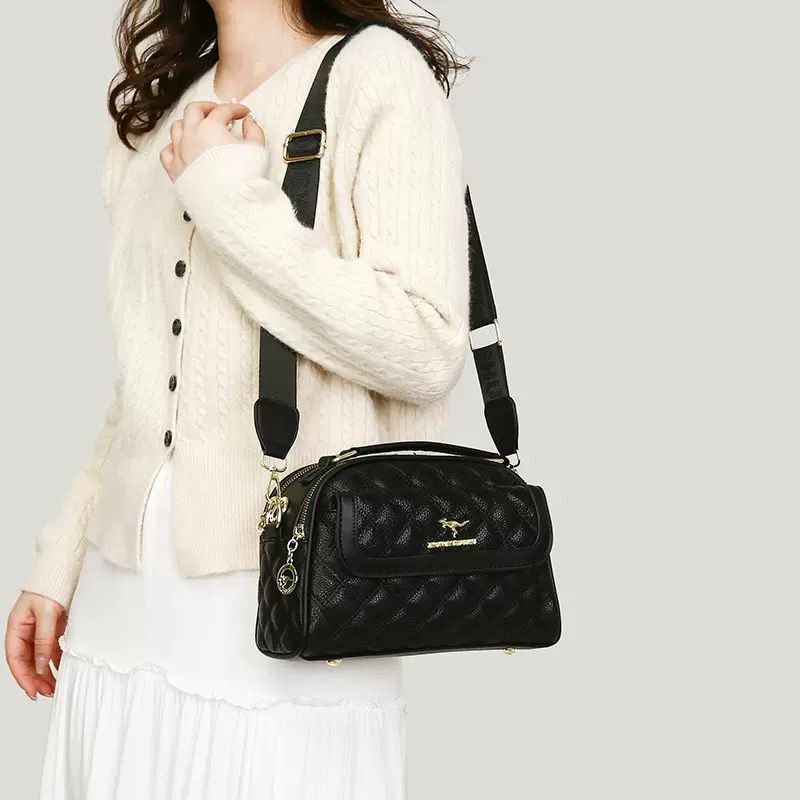 Stylish Quilted Women’s Sling Bag | Premium Leather-Look Mini Handbag with Adjustable Strap