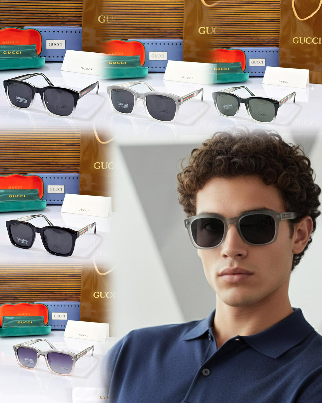 Unisex Premium Polarized Sunglasses | Imported Luxury Style | UV400 Protection | Stylish Black Frame