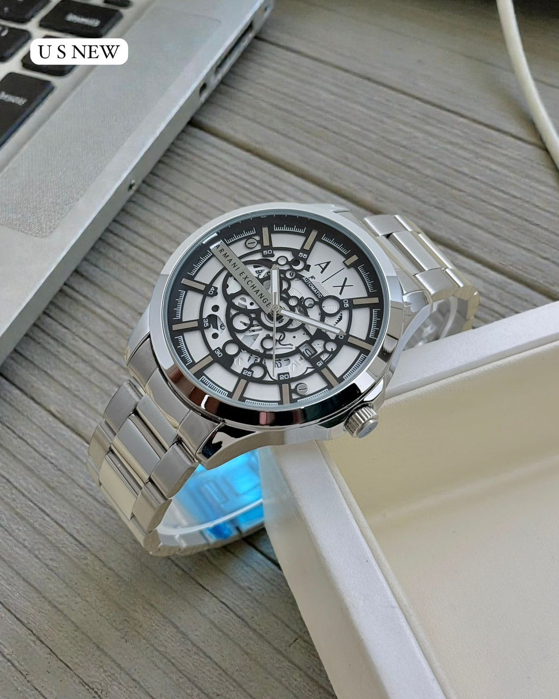 Premium Men’s Skeleton Dial Luxury Analog Watch | Black Metal Strap | Wristwatch