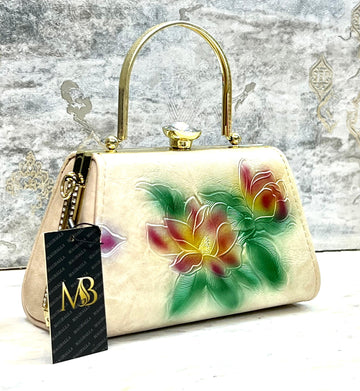 Flower Embossed Spacious Cute & Beautiful clutch Bag