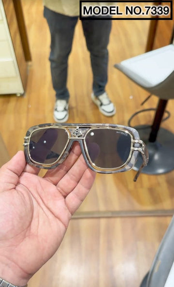 Luxury Inspired Men’s Aviator Sunglasses | Premium Metal Frame | UV Protected Stylish Designer Sunglasses (Model 7339)