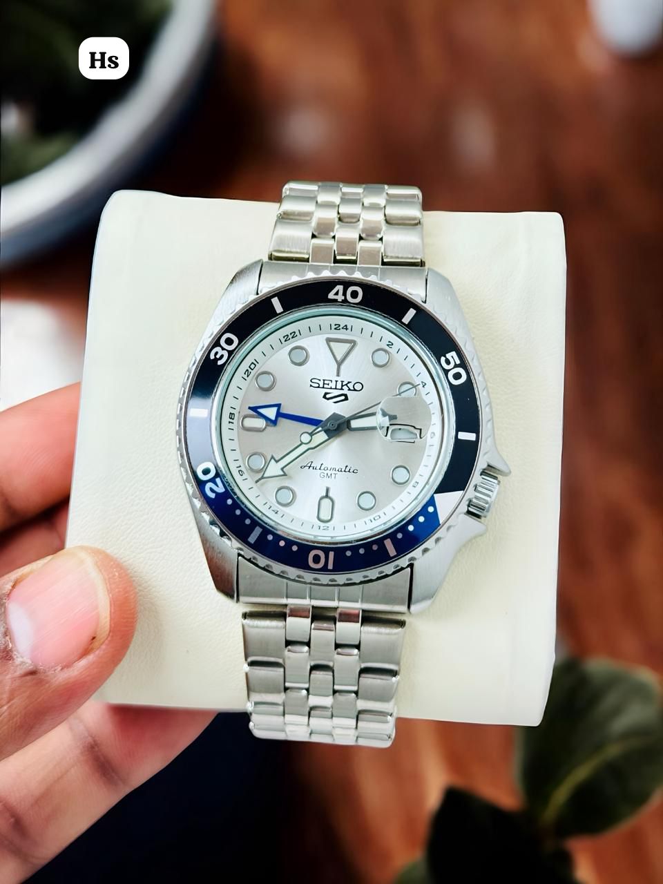 Men’s Automatic Style Blue Dial Stainless Steel Chain Watch – Luxury Sports Style