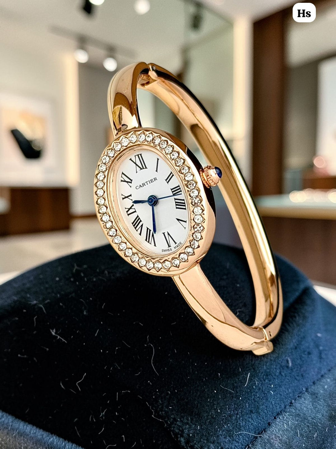 Women’s Luxury Rose Gold Oval Dial Bracelet Watch | Roman Numerals | Elegant Ladies Wrist Watch