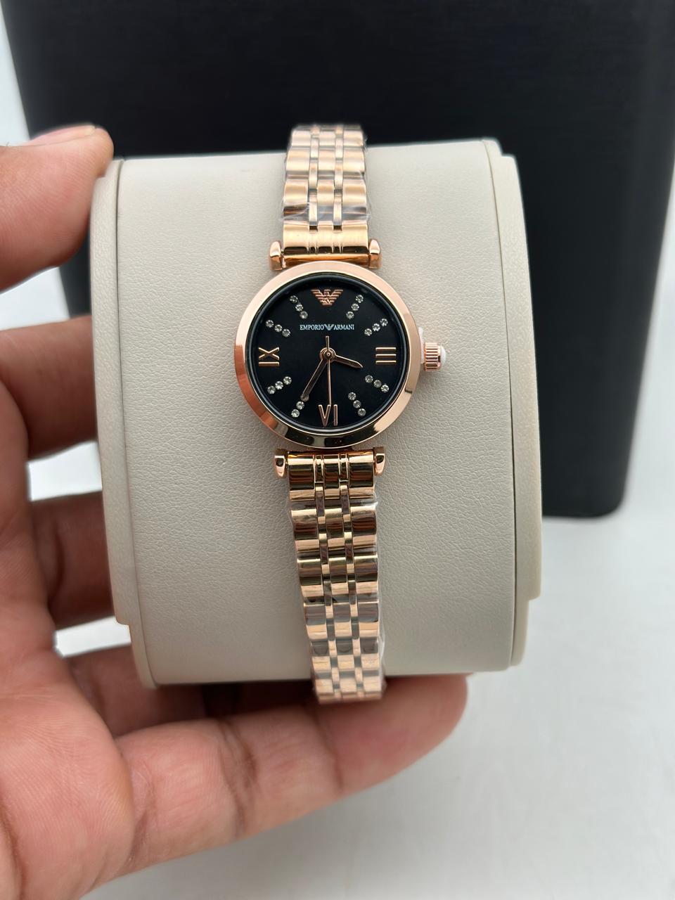 Emporio Armani Rose Gold Women’s Analog Watch – Premium Bracelet Design