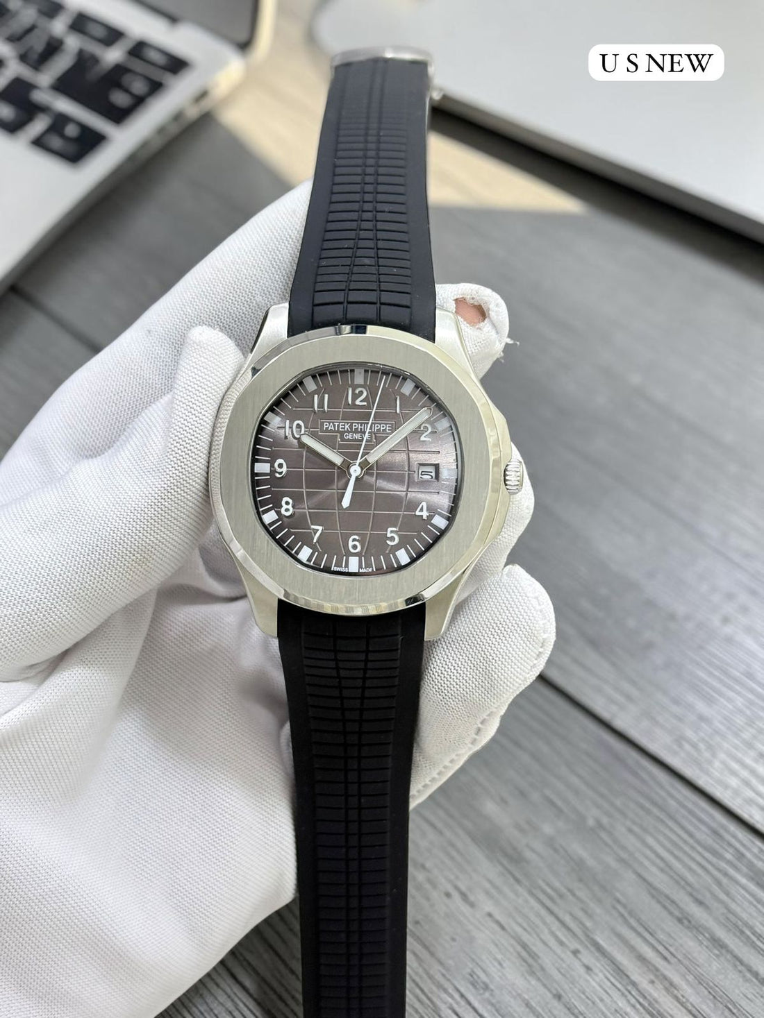 Patek Philippe Style Men’s Watch – Green Rubber Strap Premium Casual Luxury Watch