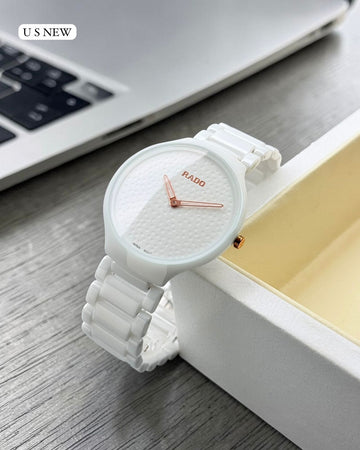 Premium White Minimal Analog Wrist Watch for Men & Women