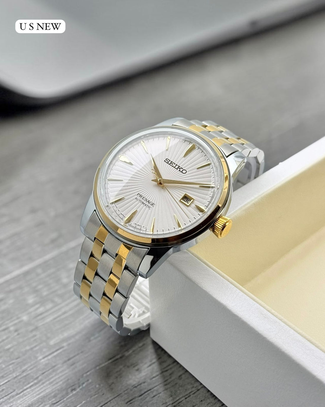 Men’s Luxury Automatic Open-Heart Watch – Gold Stainless Steel Strap Designer WristWatch