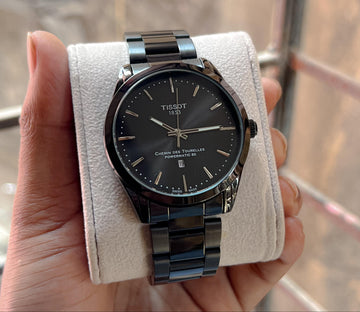 Premium Black Stainless Steel Men’s Analog Watch