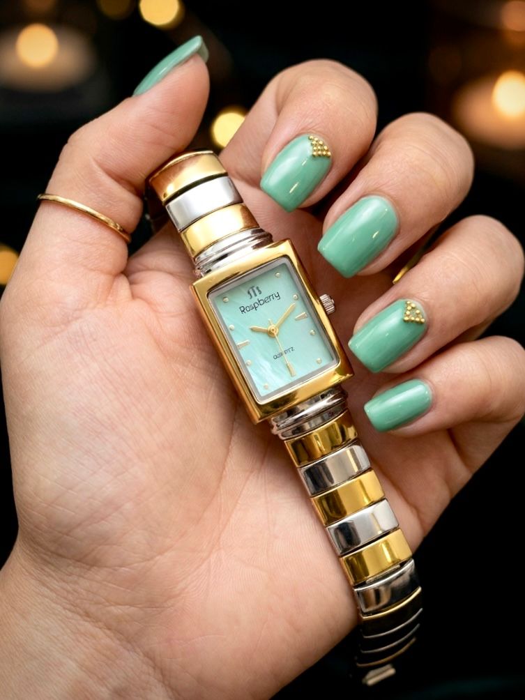Elegant Women’s Rectangle Analog Watch with Silver Metal Strap