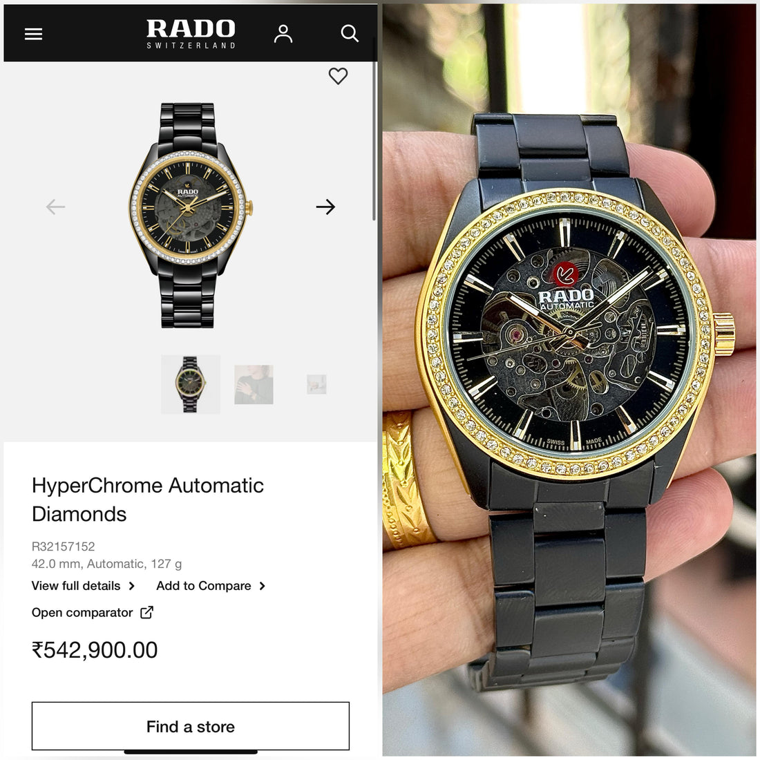 Black Skeleton Dial Premium Men’s Watch