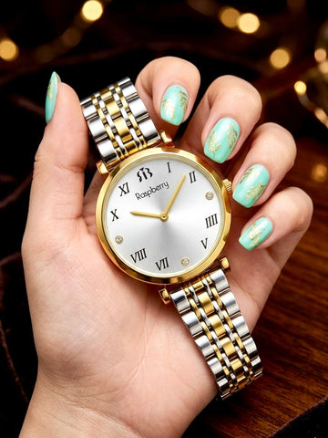 Women’s Premium Dual Tone Roman Dial Analog Watch