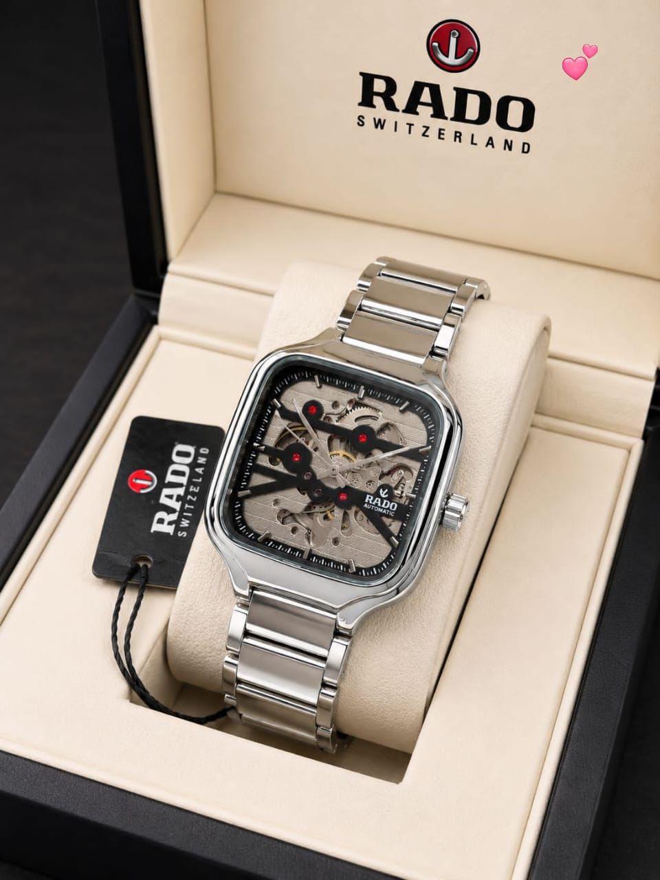 Luxury Gold Stainless Steel Skeleton Dial Analog Watch for Men