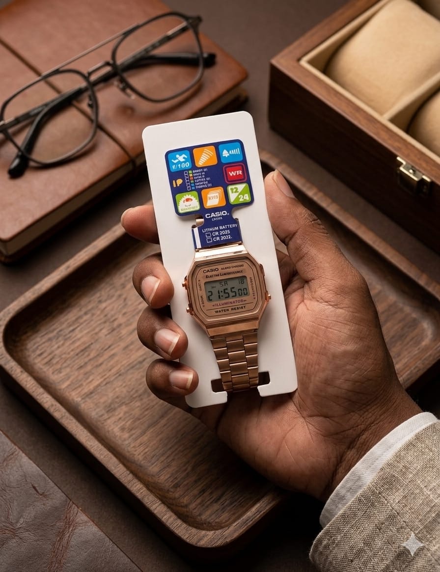 Vintage Style Digital Stainless-Steel Watch