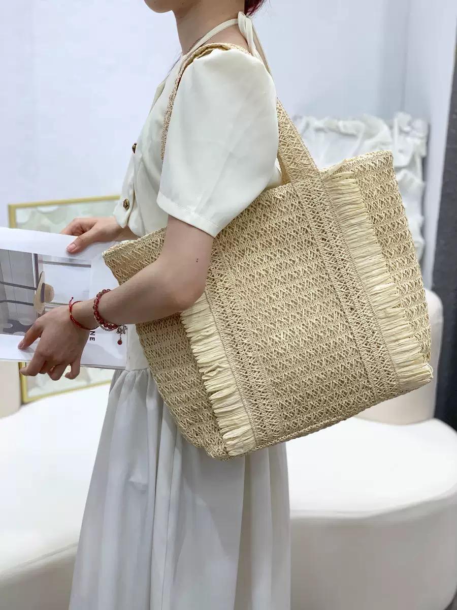 Premium Woven Straw Tote Bag for Women | Large Capacity Summer Beach Handbag