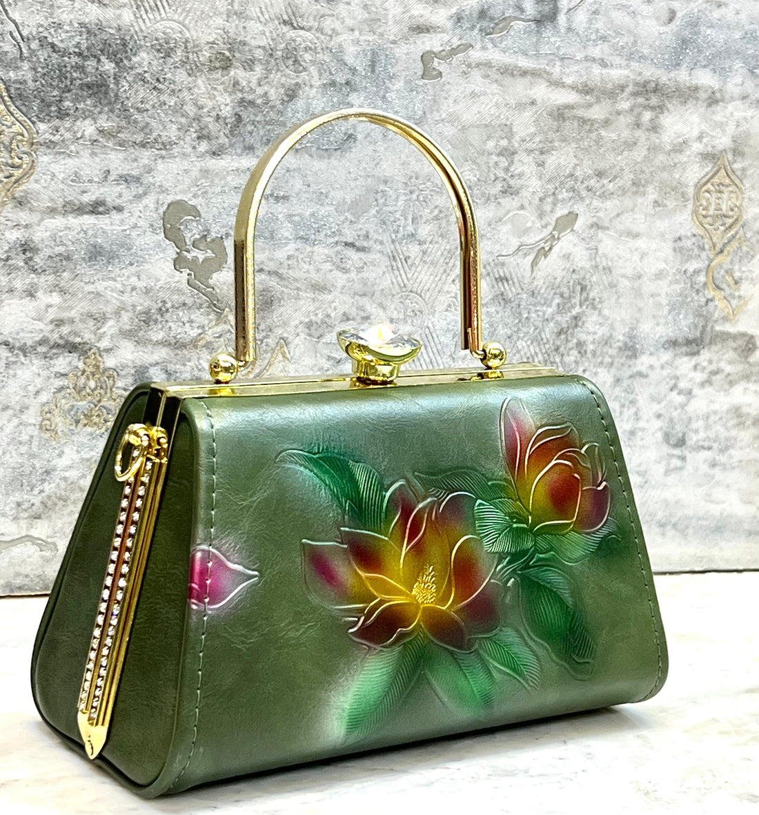 Flower Embossed Spacious Cute & Beautiful clutch Bag