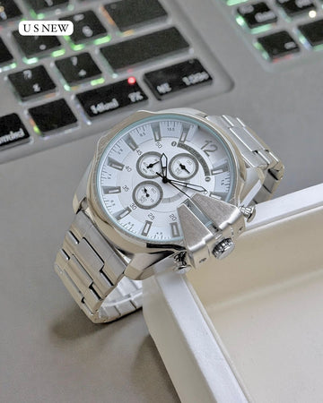 PREMIUM SILVER CHRONOGRAPH WATCH